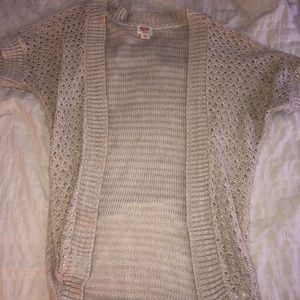 Short sleeve knit cardigan